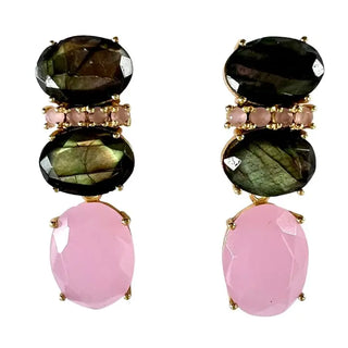 Pink Lucy Gemstone Earrings