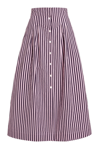 Scout Skirt- Lilac Pinstripe
