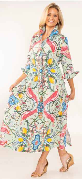 Mint Chinois Long Dress