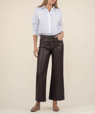Meg High Rise Wide Hem- Chocolate