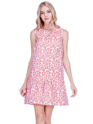 Red Leopard Flounce Dress