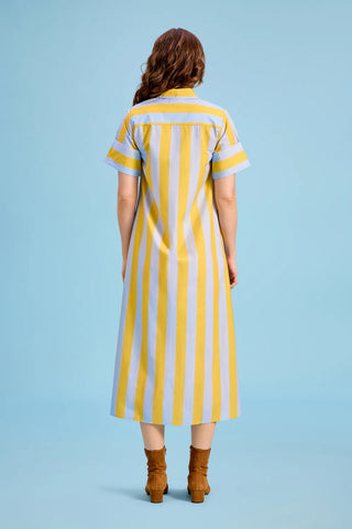 Gibbons Dress- Brimstone Stripe