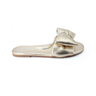 Rafie Bow Slide- Gold