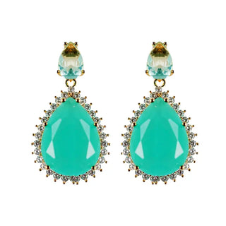 Turquoise/Aquamarine Drop Earrings