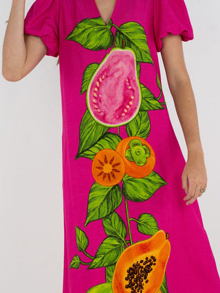 Hampton Dress- Papaya Vine