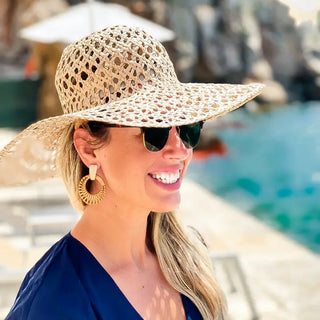 Cream Bali Button Earrings