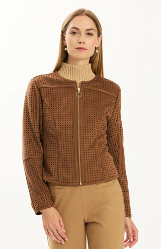 Piper Punched Jacket- Bison