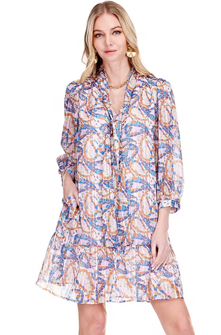 Tie Flounced Dress