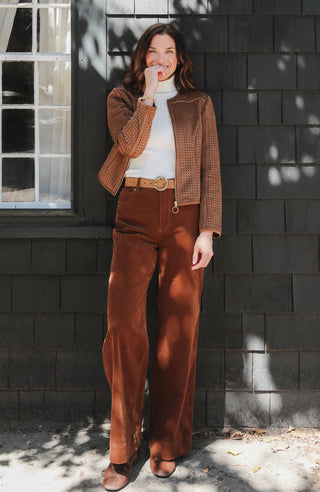 Piper Punched Jacket- Bison