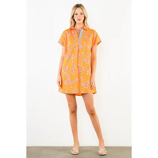 Citrus Blossom Shift Dress