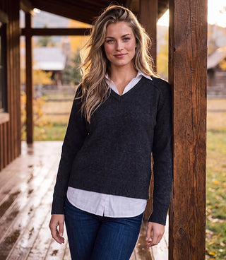 Layered Sweater- Charcoal