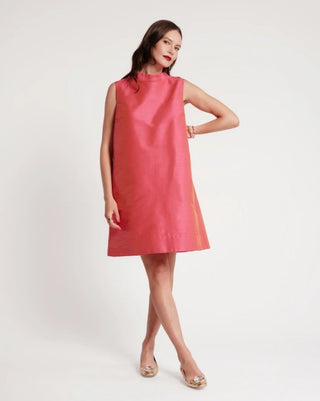 Diplomat Mini Dress- Coral
