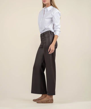 Meg High Rise Wide Hem- Chocolate