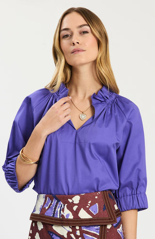 Glorie Cotton Top- Purple