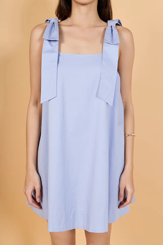 Bow Sleeveless Mini Dress