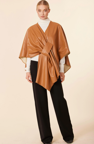Vegan Leather  Wrap - Camel