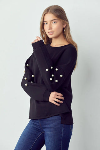 Katri Scuba Pearl Top- Black