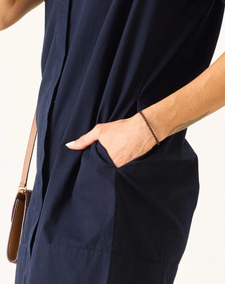 Sailor Wide Hem Shirt Dress