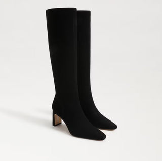 Sylvia Knee High Boot- Black Suede