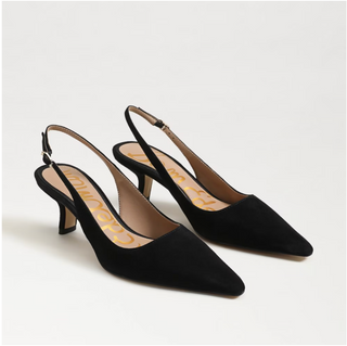 Bianka Slingback Pump- Black Suede