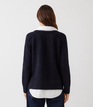 Layered Sweater- Navy