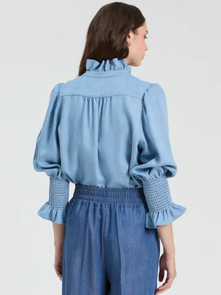 Volantes Denim Blouse