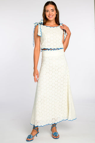 Frannie Skirt - White Eyelet