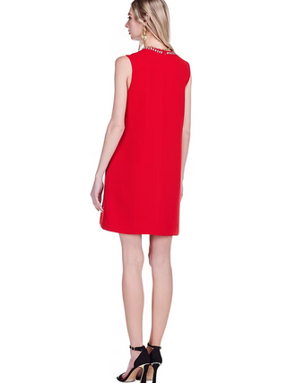 Embellished Neck Shift Dress