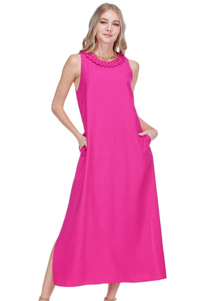 Berry Zig Zag Midi Dress
