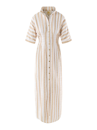 Georgia Dress - Sand Stripe