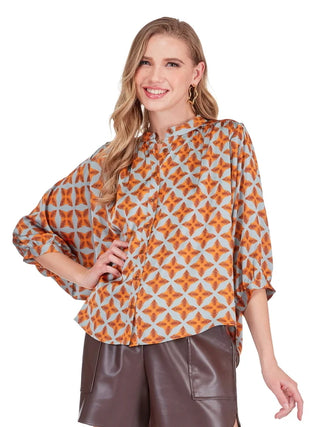 Sienna Blouse - Copper Tile