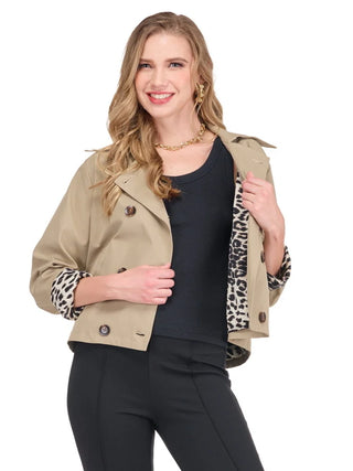 Cropped Trench Coat- Camel