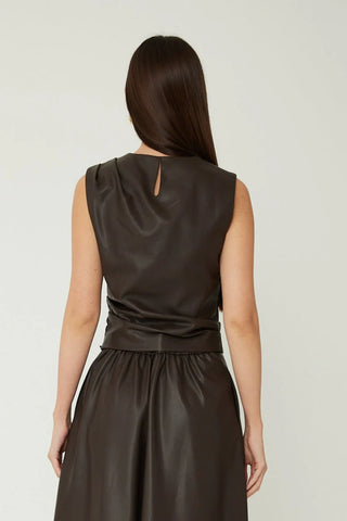 Mina Leather Top