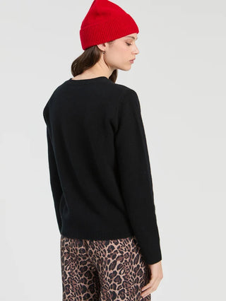 Twin Set Cardigan- Black/Brown