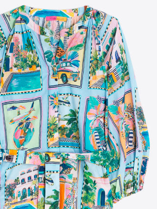 Tropical Scenes Print Dress