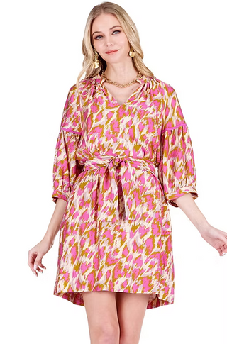 Puff Slv. Collar Dress