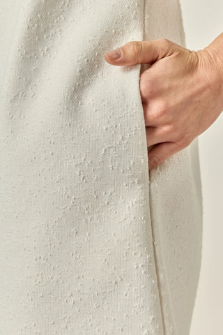 Textured Mini Dress- White