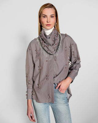 Echo Stripe Scarf- Huckleberry
