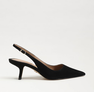 Bianka Slingback Pump- Black Suede