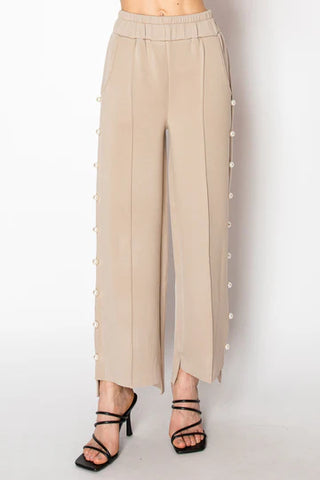 Farrah Pearl Pant- Taupe