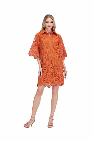 Burnt Orange Shift Dress