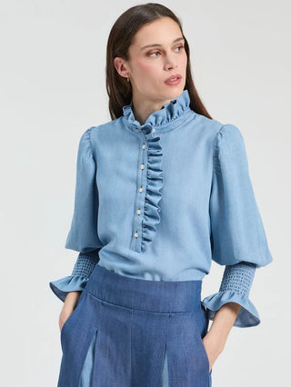 Volantes Denim Blouse