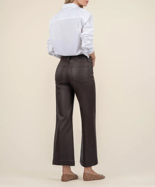 Meg High Rise Wide Hem- Chocolate