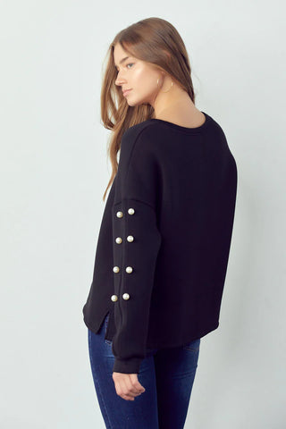 Katri Scuba Pearl Top- Black