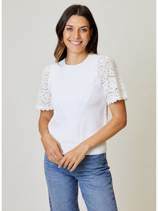 Flounce Slv Sweater