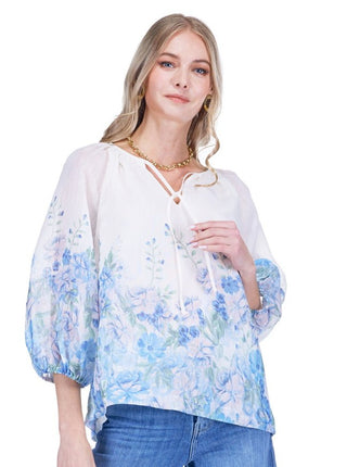 Blue Wildflower Blouse