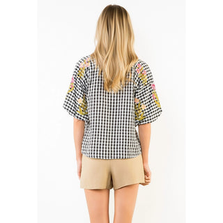 Gingham Moment Top