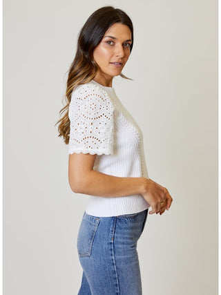 Flounce Slv Sweater