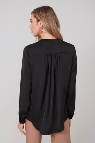 L/S Woven Blouse - Black