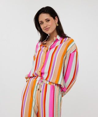 Oversized Striped Blouse